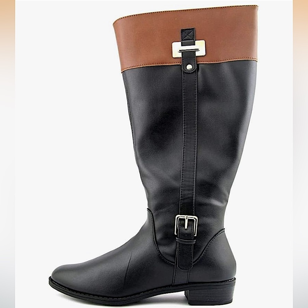 KAREN SCOTT Women's Knee high boots leather low heel